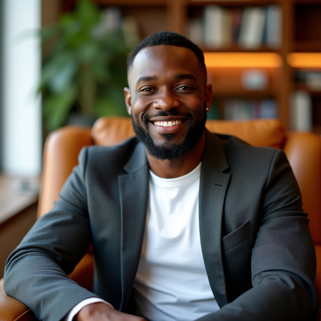 International SEO specialist, professional headshot in modern office setting